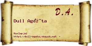 Dull Agáta névjegykártya